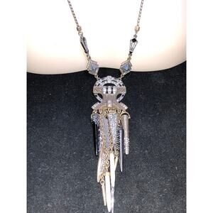 CHLOE + ISABEL noir deco warrior statement necklace - N103